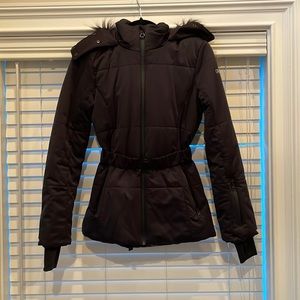 Black ASOS insulated ski jacket